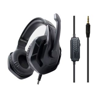 ASA A99 Gaming Headset with Microphone AUX 3.5mm Cable for Playstation 4 & 5 & Xbox - Black