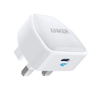 انكر شاحن جداري باور بورت 3 نانو يو اس بي سي - ابيض