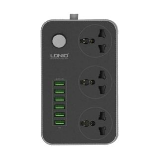 لدنيو توصيلة كهرباء مع 3 منافذ كهرباء + 6 منافذ شحن يو اس بي بقوة 2500 واط بطول 2 متر