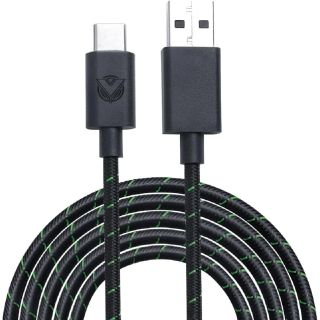 ASA سلك شاحن وحدة تحكم بلايستيشن 5 يو اس بي اي الى يو اس بي سي 3 متر مضفر - اسود