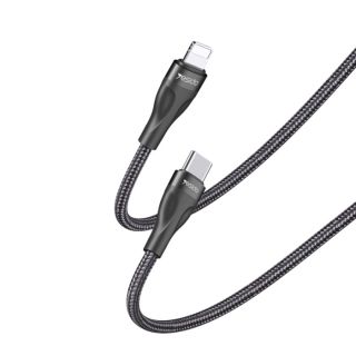 Yesido Lightning to USB-C Braided Cable 30cm - Black