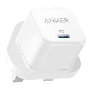 انكر شاحن جداري باور بورت 3 20 واط كيوب - ابيض