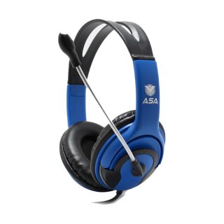 ASA سماعة الألعاب لبلايستيشن 4 و 5 بكيبل AUX 3.5 - أزرق