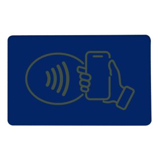 بطاقة عمل بتقنية الاتصال قريب المدى (NFC) - ازرق