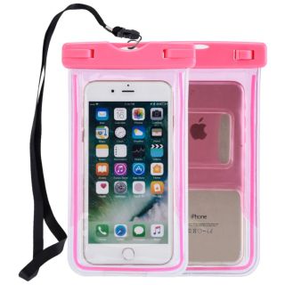 غلاف ضد الماء للجوال - وردي