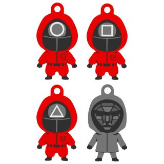 ميداليات جنود مسلسل لعبة الحبار 4 ميداليات - طباعة ثلاثية الأبعاد