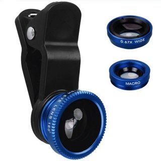 عدسات تصوير للجوال 3 في 1 - ازرق