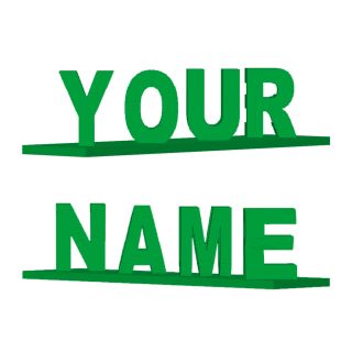 مجسم اسماء بإسم من كل جهة - طباعة ثلاثية الأبعاد