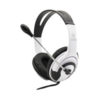 ASA سماعة الألعاب لبلايستيشن 4 و 5 بكيبل AUX 3.5 - أبيض