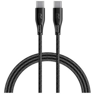 RAVPower 60W Fast charging USB-C to USB-C Cable 2m Nylon Color Braid Cable - Black