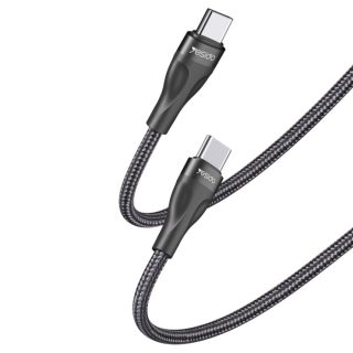 Yesido USB-C to USB-C Braided Cable 30cm - Black