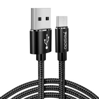 Yesido USB-A to Micro Braided Cable 1.2m - Black
