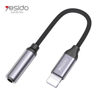 يسيدو سلك محول صوت من لايتنينج الى منفذ 3.5 للسماعات 12 سم - اسود