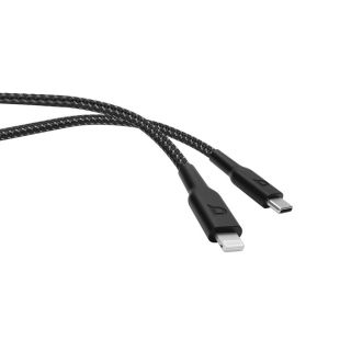 باورولوجي سلك شحن ايفون يو اس بي سي الى لايتنينج مضفر 60 واط 1.2 متر - اسود