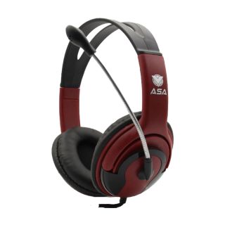 ASA Gamer Headset for PlayStation 4 & 5 AUX 3.5mm Cable - Dark Red
