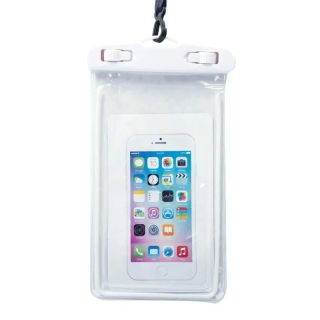 غلاف ضد الماء للجوال - ابيض