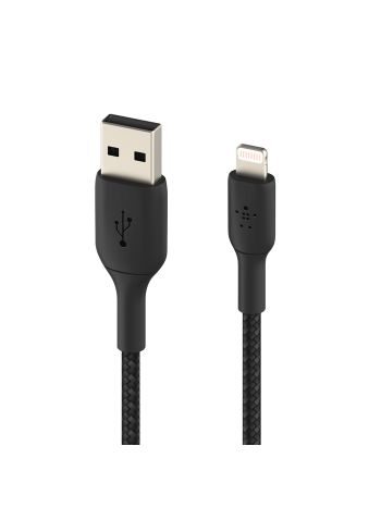 Belkin Boost Charge Braided Lightning to USB-A Cable 1M - Black