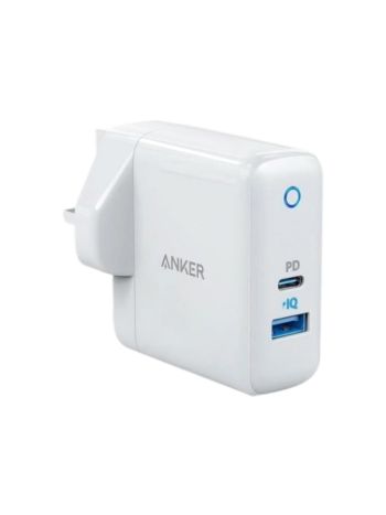 Anker Charger PowerPort PD+ 35W 2 ports 1 USB-C & 1 USB-A - White