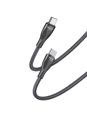 Yesido USB-C to USB-C Braided Cable 30cm - Black