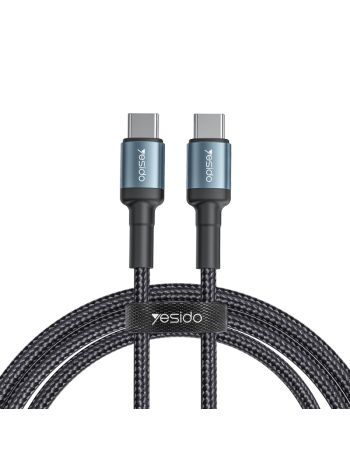 Yesido USB-C to USB-C Braided Cable 1.2m - Black