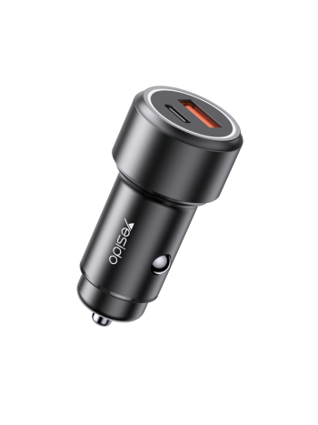 Yesido Car Charger 1x USB-A 1x USB-C 42 Watt