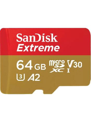 ساندسك بطاقة ذاكرة تخزين اكستريم مايكرو اس دي بسعة 64 جيجا بايت