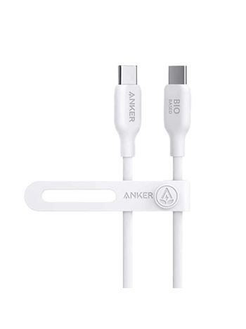 Anker 544 USB-C to USB-C Cable (BioBased 3ft 0.9m) - White