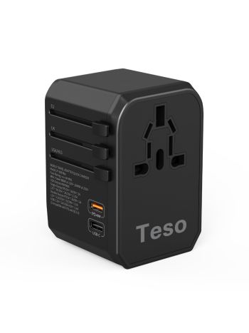 Teso Travel Adapter Wall Charger 2x USB-A 2x USB-C 45W