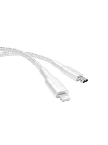 Powerology New Braided Type-C to Lightning Cable 1.2M PD 60W - White
