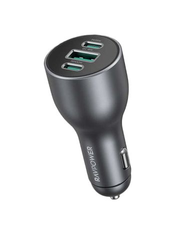 RAVPower PD100W 3-port car charger Gray Global
